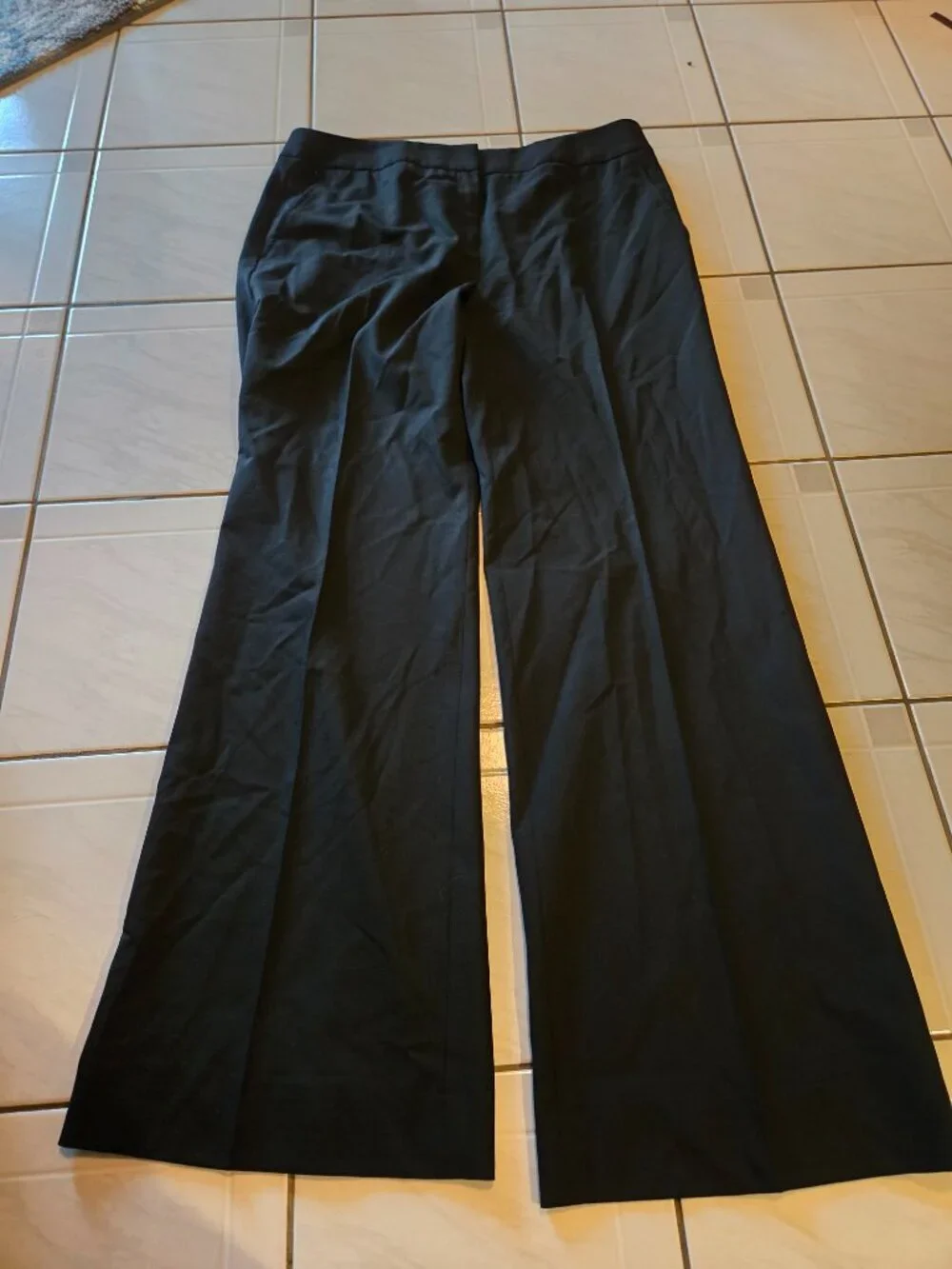 Lafayette 148 Wool Blend Wide Leg Pants Black 8